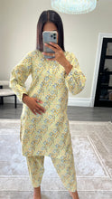 Load image into Gallery viewer, Poly cotton printed 2 piece coord with shirt and trouser.