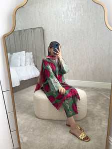 Summer Lawn Suit Green (Immediate Dispatch)