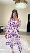 Load image into Gallery viewer, Poly cotton printed 2 piece coord with shirt and trouser.