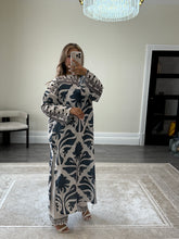 Load image into Gallery viewer, New blue crystal lawn collection 2 piece lawn long shirt with trouser