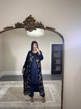 Load image into Gallery viewer, Velvet embroidered gown with silk inner and trouser