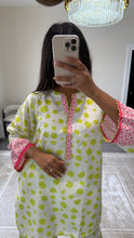 Load image into Gallery viewer, Polka lawn printed coord set with shirt and trouser Asian clothing