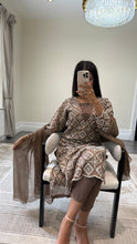 Load image into Gallery viewer, Diamond Chikankari 3 piece suit with crinkle duppata