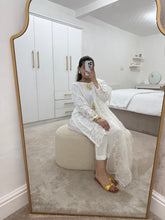 Load image into Gallery viewer, Chikankari white suit with organza duppata