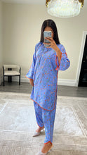 Load image into Gallery viewer, Poly cotton printed 2 piece coord with shirt and trouser.