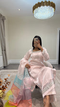 Load image into Gallery viewer, silk diamonte 3 piece suit with organza duppata