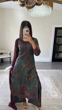 Load image into Gallery viewer, Maria B inspired embroidered lawn suit green and plum