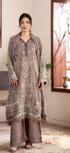 Load image into Gallery viewer, Maria B inspired collection. Chiffon shirt with embroidery and embellishments. Trouser and duppata.