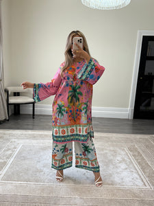 Summer printed lawn 2 piece set