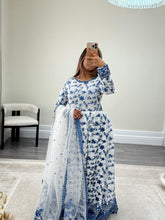 Load image into Gallery viewer, Faiza saqlain inspired lawn embroidered 3 piece suit with cotton net duppata and trouser