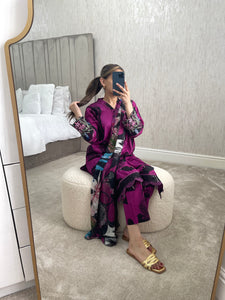 Summer Lawn Suit Purple (Immediate Dispatch)