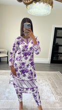 Load image into Gallery viewer, Poly cotton printed 2 piece coord with shirt and trouser.