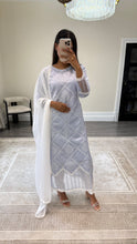 Load image into Gallery viewer, Chikankari 3 piece suit with crinkle duppata