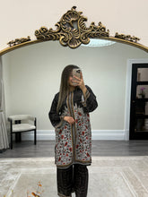 Load image into Gallery viewer, Jacquard 2 piece coord set. Shirt and trouser with printing detail. Soft jacquard fabric.