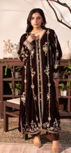 Load image into Gallery viewer, Design 3 Velvet Embroidered coord with plazzo trouser