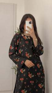 Baroque inspired Co-ord Black (Immediate Dispatch)