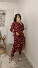Load image into Gallery viewer, Printed Co-ord Maroon