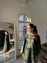 Load image into Gallery viewer, Cannabis - Dark Green Embroidered CO-ORD Set (2-4 weeks delivery)