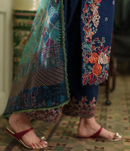 Load image into Gallery viewer, LIANA NAVY BLUE LUXURY EMBROIDERED LAWN 3PCS SET - READY TO WEAR (2-4 week’s delivery)