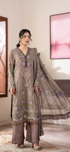 Load image into Gallery viewer, Maria B inspired collection. Chiffon shirt with embroidery and embellishments. Trouser and duppata.