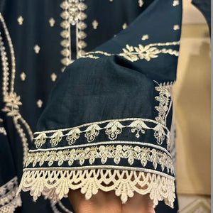 Dark Zinc Embroidered 3 Piece