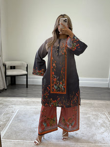 Summer printed lawn 2 piece set
