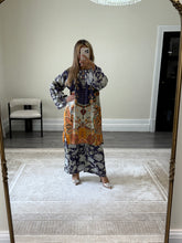 Load image into Gallery viewer, Jacquard printed 2 piece set with shirt and trouser.