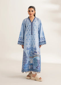 Blue Printed Embroidered Shirt (2-4 weeks delivery)