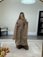 Load image into Gallery viewer, Maria B inspired heavy formal wear suit with crush trouser and organza duppata