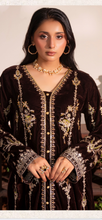 Load image into Gallery viewer, Design 3 Velvet Embroidered coord with plazzo trouser