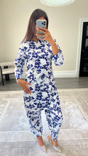 Load image into Gallery viewer, Poly cotton printed 2 piece coord with shirt and trouser.