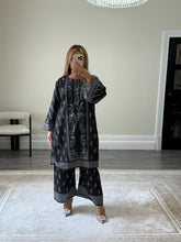 Load image into Gallery viewer, Jacquard printed 2 piece set with shirt and trouser.