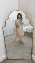 Load image into Gallery viewer, White sparkle chiffon embroidered suit with cotton net duppata and crepe trouser