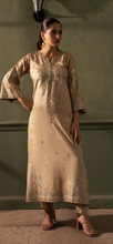 Load image into Gallery viewer, New Gold Sequin Embroidered on trend kurta with trouser