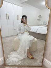 Load image into Gallery viewer, Chikankari white suit with organza duppata