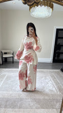 Load image into Gallery viewer, New floral coord set with side tie detailing and wide leg trouser