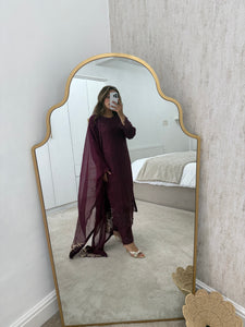 Azure Inspired plum Serene 3 piece suit (Immediate Dispatch)