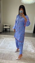 Load image into Gallery viewer, Poly cotton printed 2 piece coord with shirt and trouser.