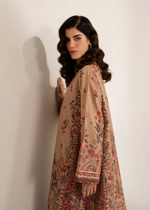 Beige Printed Embroidered Shirt (2-4 weeks delivery)