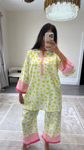 Load image into Gallery viewer, Polka lawn printed coord set with shirt and trouser Asian clothing