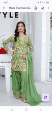 Load image into Gallery viewer, Embroidered gota work armani silk shirt and silk trouser.