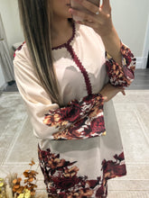 Load image into Gallery viewer, Jacquard 2 piece coord set. Shirt and trouser with printing detail. Soft jacquard fabric.