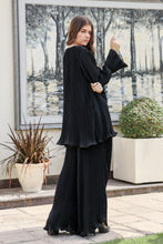 Load image into Gallery viewer, Black Pleated Co-Ord Set (2-5 weeks delivery)
