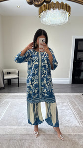 X-LARGE Summer printed lawn 2 piece set
