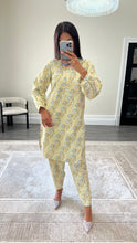 Load image into Gallery viewer, Poly cotton printed 2 piece coord with shirt and trouser.