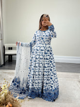 Load image into Gallery viewer, Faiza saqlain inspired lawn embroidered 3 piece suit with cotton net duppata and trouser