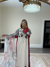 Load image into Gallery viewer, Varzah kaftan style long shirt with khadi net duppata and wide leg trouser