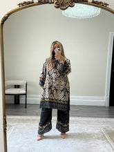 Load image into Gallery viewer, Jacquard printed 2 piece set with shirt and trouser.