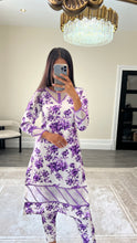 Load image into Gallery viewer, Poly cotton printed 2 piece coord with shirt and trouser.