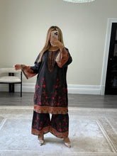 Load image into Gallery viewer, Jacquard printed 2 piece set with shirt and trouser.